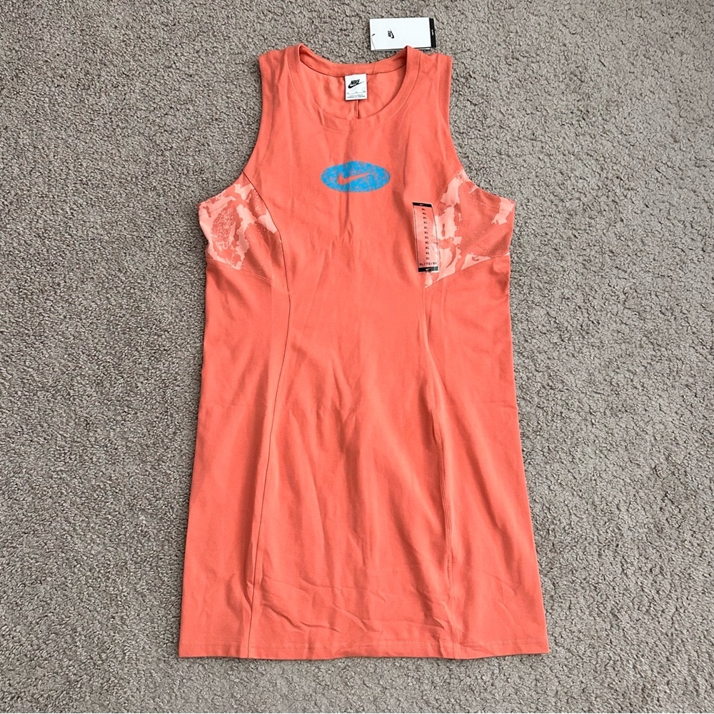 Nike Sportswear Icon Clash Tank Dress Coral Womens XL